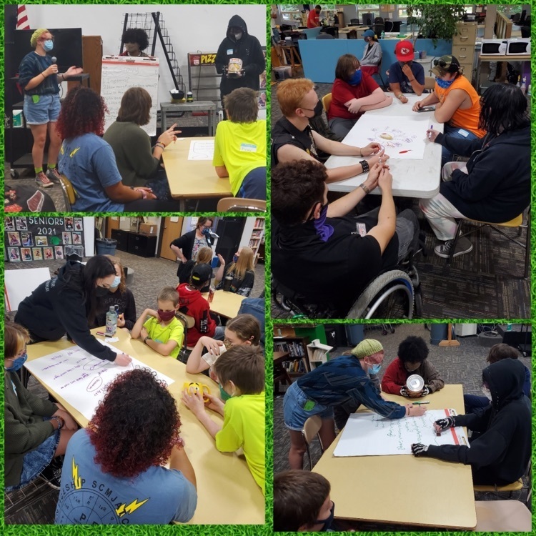students presenting a project idea